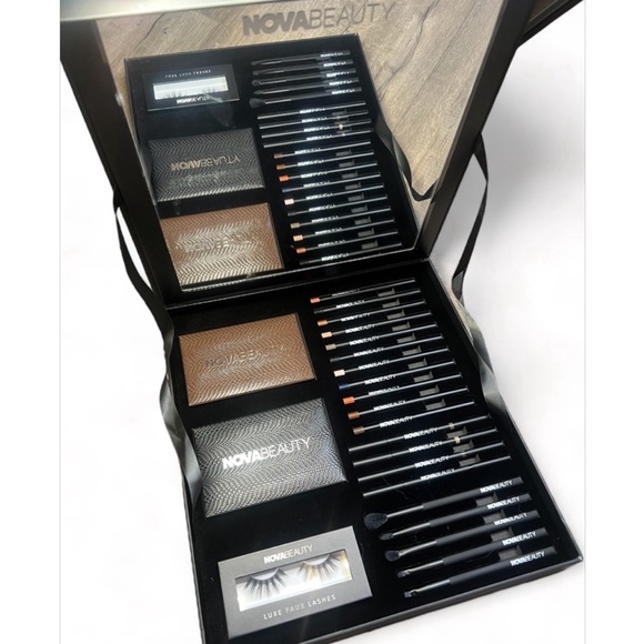 FASHIONNOVA Nova Beauty New Eye Collection Box w/ Mirror - 23 Piece Set - Picture 3 of 16